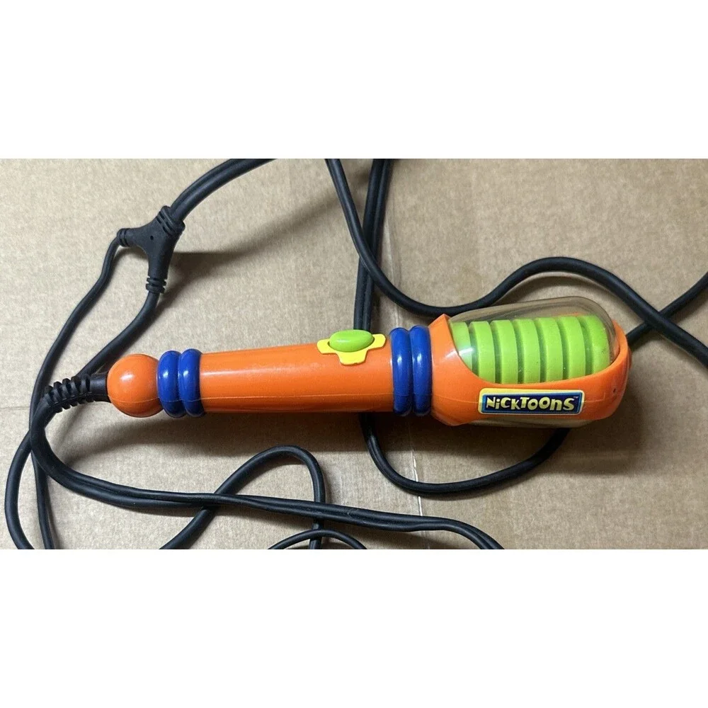 Viacom International Nicktoons 2001 Orange and Green PC Powered Microphone Toy